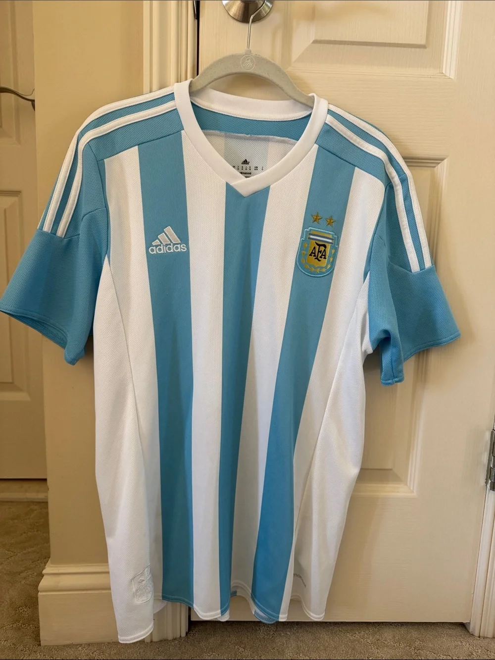 adidas Argentina Soccer Jersey - Light Blue & White